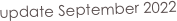 update September 2022